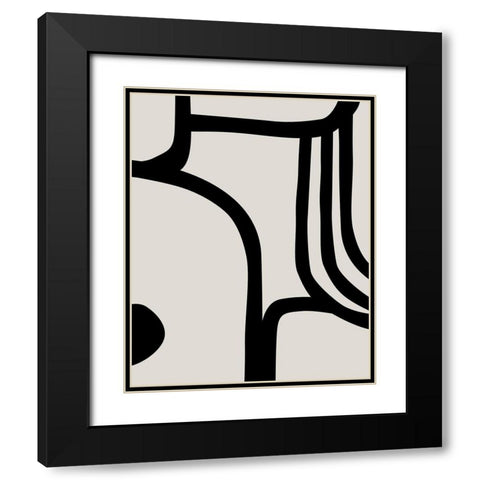 Detour II Black Modern Wood Framed Art Print with Double Matting by Leonard, Sarah