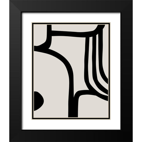 Detour II Black Modern Wood Framed Art Print with Double Matting by Leonard, Sarah