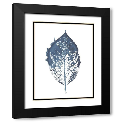 Beginning in Blue VII Black Modern Wood Framed Art Print with Double Matting by Evans, Amy