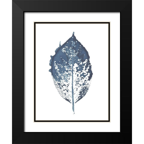 Beginning in Blue VII Black Modern Wood Framed Art Print with Double Matting by Evans, Amy