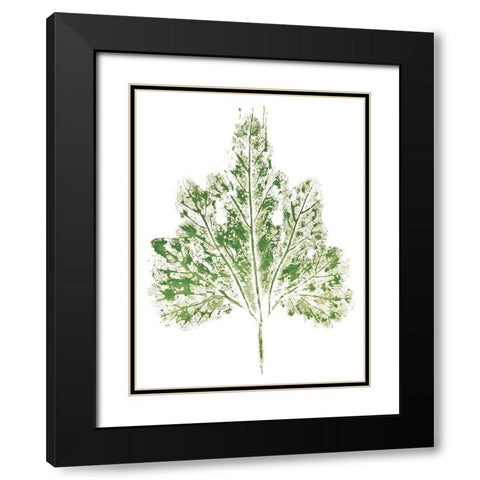 Beginning In Blue IX - Green Version  Black Modern Wood Framed Art Print with Double Matting by Evans, Amy