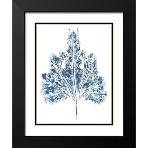Beginning in Blue IX Black Modern Wood Framed Art Print with Double Matting by Evans, Amy
