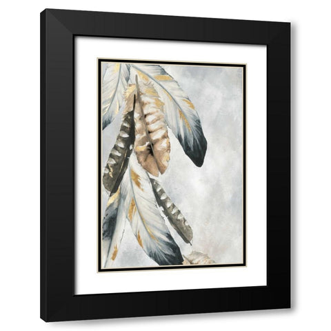 Golden Bunch Black Modern Wood Framed Art Print with Double Matting by Watts, Eva