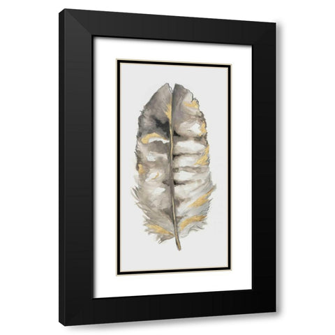 Secret Gold II Black Modern Wood Framed Art Print with Double Matting by Watts, Eva