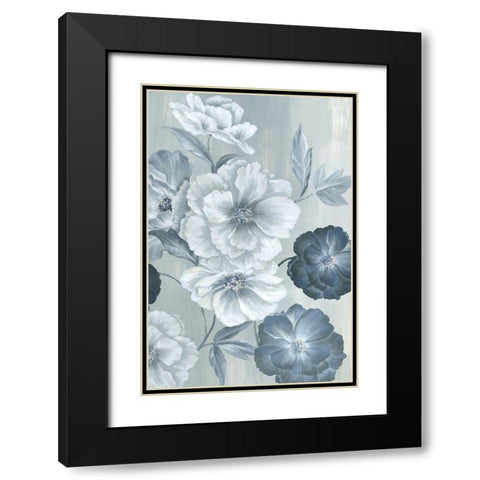 Delicate Blooms I Black Modern Wood Framed Art Print with Double Matting by Watts, Eva