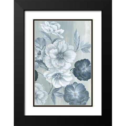 Delicate Blooms I Black Modern Wood Framed Art Print with Double Matting by Watts, Eva
