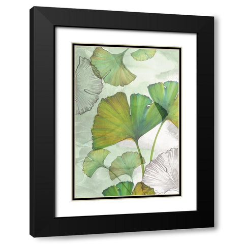 Ginkgo I Black Modern Wood Framed Art Print with Double Matting by Watts, Eva