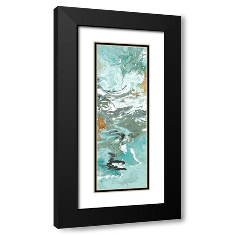 Green Marble III  Black Modern Wood Framed Art Print with Double Matting by Watts, Eva