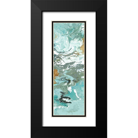 Green Marble III  Black Modern Wood Framed Art Print with Double Matting by Watts, Eva