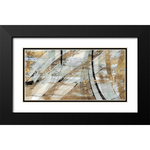Rhythm I Black Modern Wood Framed Art Print with Double Matting by Watts, Eva