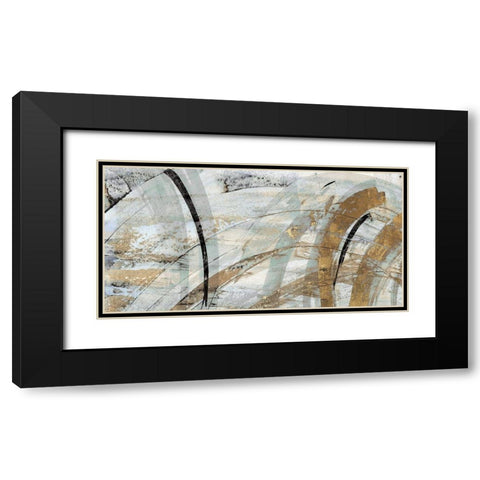 Rhythm II Black Modern Wood Framed Art Print with Double Matting by Watts, Eva