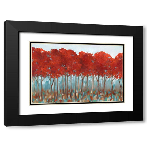 Red Rover Black Modern Wood Framed Art Print with Double Matting by Watts, Eva