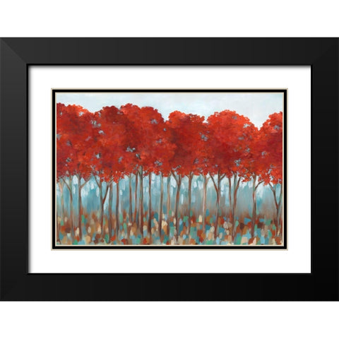 Red Rover Black Modern Wood Framed Art Print with Double Matting by Watts, Eva
