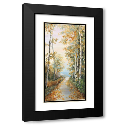 Path in the Forest  Black Modern Wood Framed Art Print with Double Matting by Watts, Eva