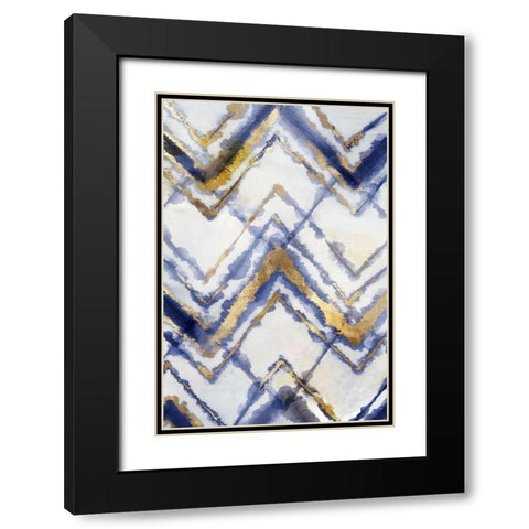 Tye Dye III  Black Modern Wood Framed Art Print with Double Matting by Watts, Eva