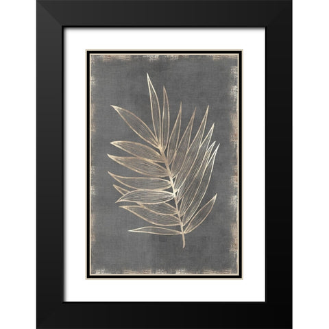 Gilded Botanical I Black Modern Wood Framed Art Print with Double Matting by Watts, Eva