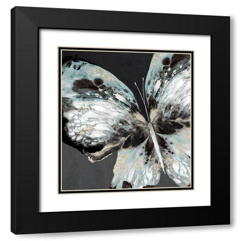 Glowing ButterflyÂ  Black Modern Wood Framed Art Print with Double Matting by Watts, Eva