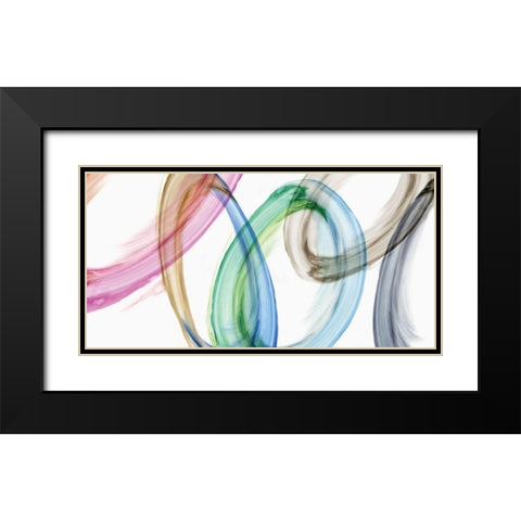 Rings of Light  Black Modern Wood Framed Art Print with Double Matting by Watts, Eva