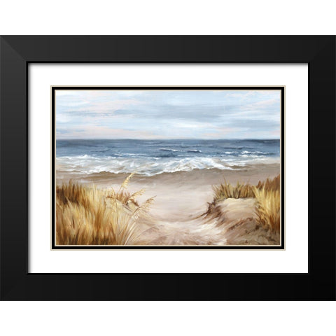 Untouched Beach  Black Modern Wood Framed Art Print with Double Matting by Watts, Eva