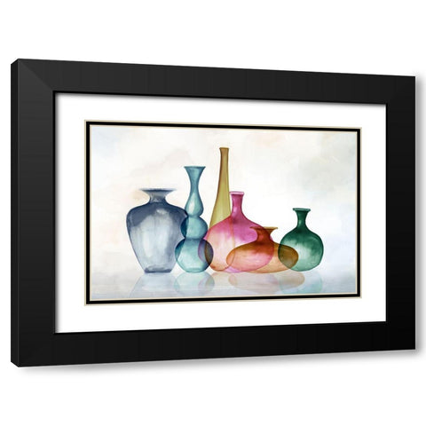 Fall Colour Bottles  Black Modern Wood Framed Art Print with Double Matting by Watts, Eva