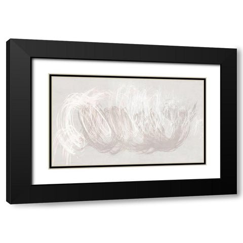 Line Vortex  Black Modern Wood Framed Art Print with Double Matting by Watts, Eva