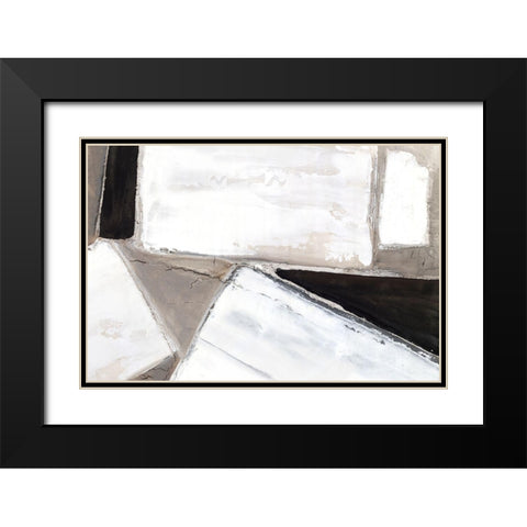 Modern Alternation II Black Modern Wood Framed Art Print with Double Matting by Watts, Eva