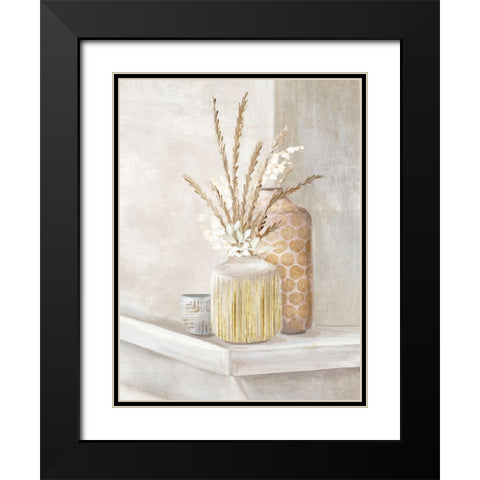 Delicate Vases II Black Modern Wood Framed Art Print with Double Matting by Watts, Eva