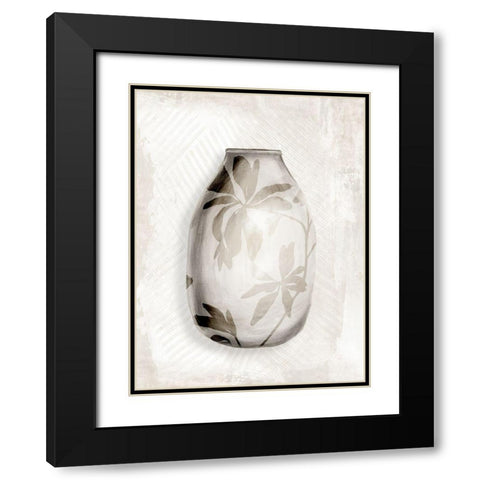 Neutral Vase I  Black Modern Wood Framed Art Print with Double Matting by Watts, Eva