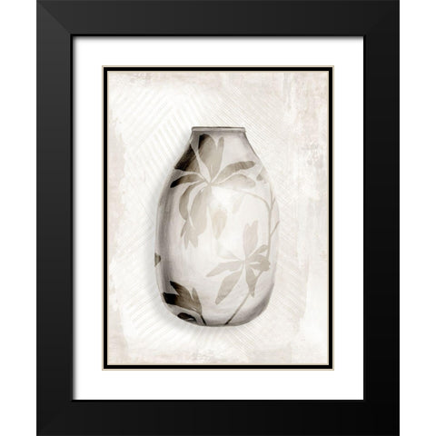 Neutral Vase I  Black Modern Wood Framed Art Print with Double Matting by Watts, Eva