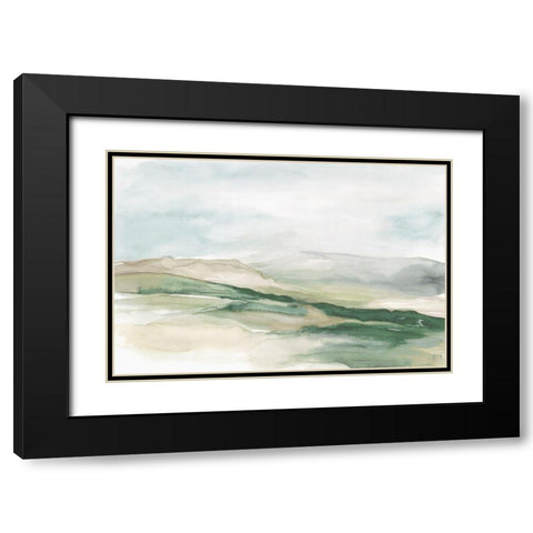 Soft Hills  Black Modern Wood Framed Art Print with Double Matting by Watts, Eva