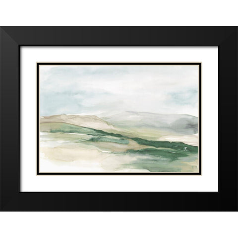 Soft Hills  Black Modern Wood Framed Art Print with Double Matting by Watts, Eva