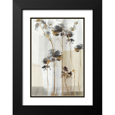 Golden Zen II  Black Modern Wood Framed Art Print with Double Matting by Watts, Eva