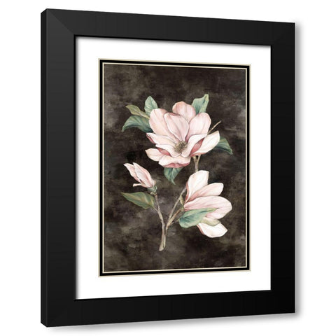 Pink Magnolia II  Black Modern Wood Framed Art Print with Double Matting by Watts, Eva