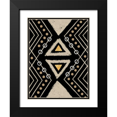 Motif I Black Modern Wood Framed Art Print with Double Matting by Isabelle Z