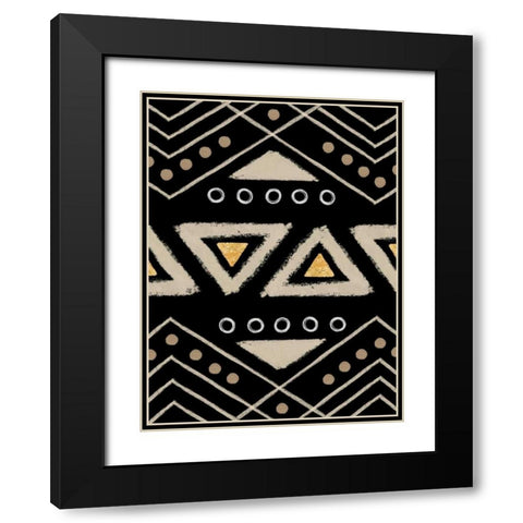 Motif II Black Modern Wood Framed Art Print with Double Matting by Isabelle Z