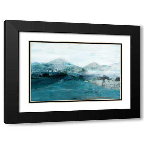 Blue Hill Black Modern Wood Framed Art Print with Double Matting by Isabelle Z