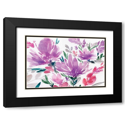 Purplicious Black Modern Wood Framed Art Print with Double Matting by Isabelle Z