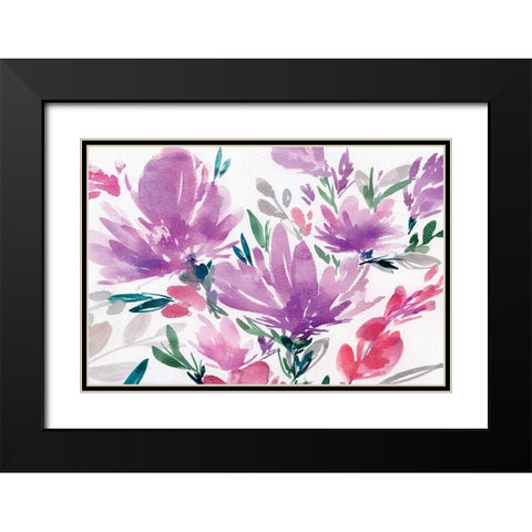 Purplicious Black Modern Wood Framed Art Print with Double Matting by Isabelle Z