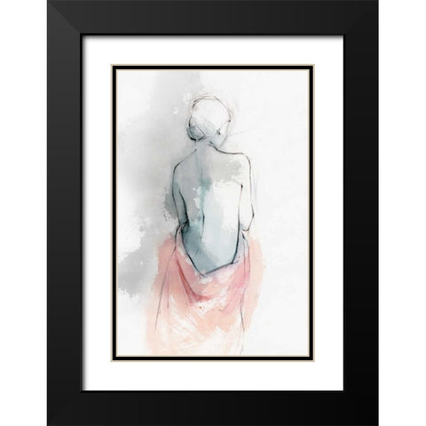 Pastel Woman I Black Modern Wood Framed Art Print with Double Matting by Isabelle Z