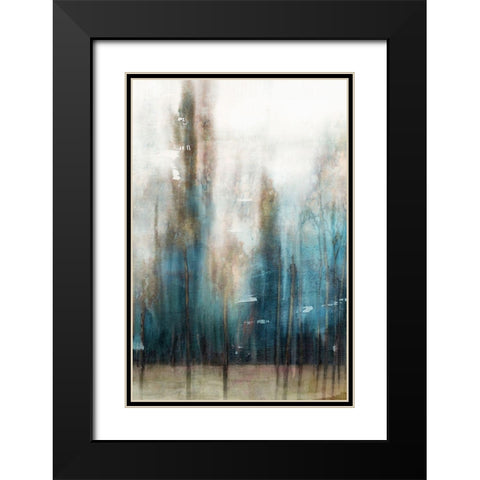 Forest at Dusk I Black Modern Wood Framed Art Print with Double Matting by Isabelle Z