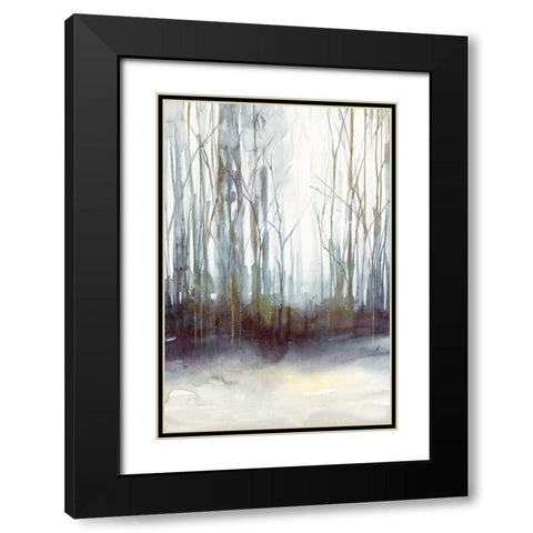 Winter Storm Black Modern Wood Framed Art Print with Double Matting by Isabelle Z