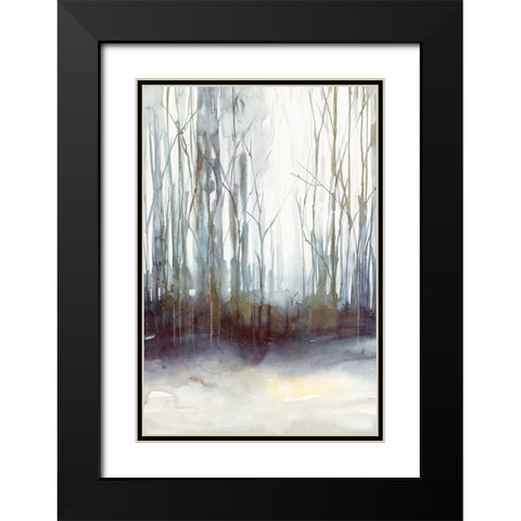 Winter Storm Black Modern Wood Framed Art Print with Double Matting by Isabelle Z