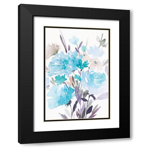 Summer Blooms I Black Modern Wood Framed Art Print with Double Matting by Isabelle Z