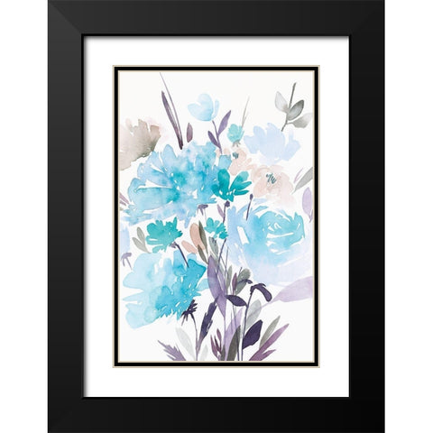 Summer Blooms I Black Modern Wood Framed Art Print with Double Matting by Isabelle Z