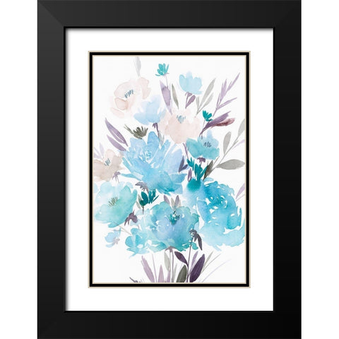 Summer Blooms II Black Modern Wood Framed Art Print with Double Matting by Isabelle Z