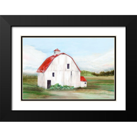 Red Barn I Black Modern Wood Framed Art Print with Double Matting by Isabelle Z
