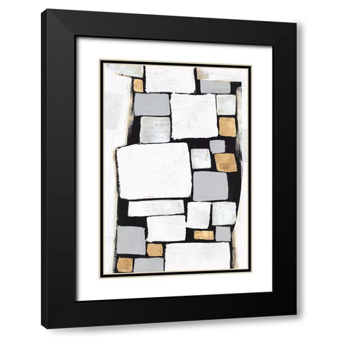 Stacks II  Black Modern Wood Framed Art Print with Double Matting by Isabelle Z