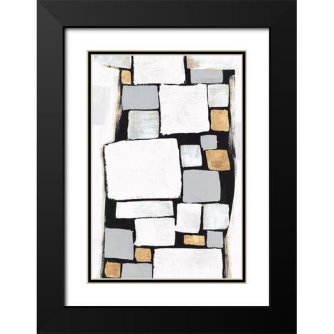Stacks II  Black Modern Wood Framed Art Print with Double Matting by Isabelle Z