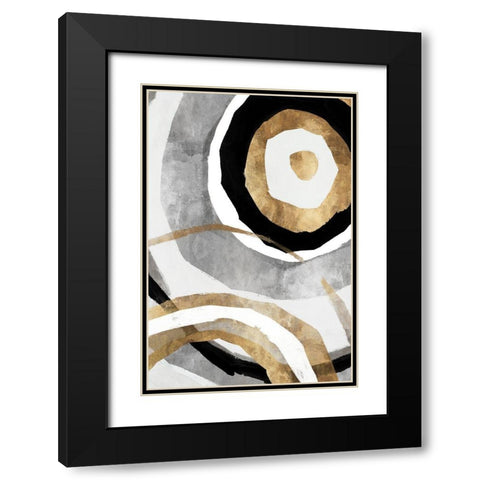 Nation II  Black Modern Wood Framed Art Print with Double Matting by Isabelle Z