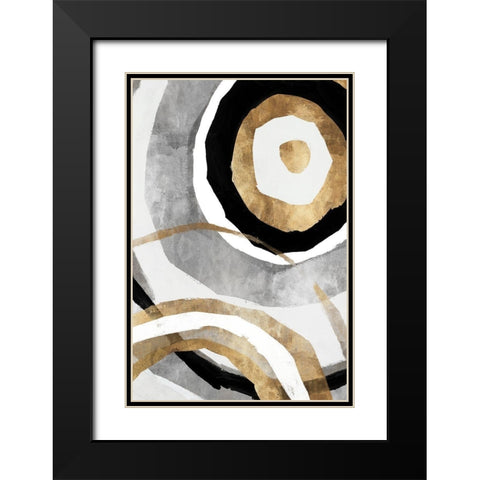 Nation II  Black Modern Wood Framed Art Print with Double Matting by Isabelle Z